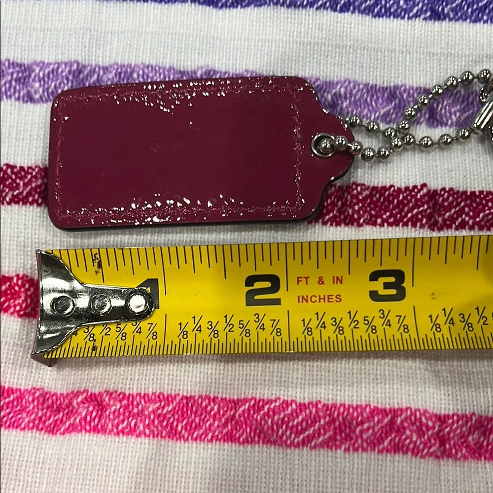 Coach Magenta Keychain‎ with Silver Charm